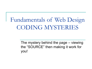 Fundamentals of Web Design CODING MYSTERIES