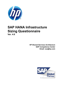 hp SAP Sizing Questionnaire