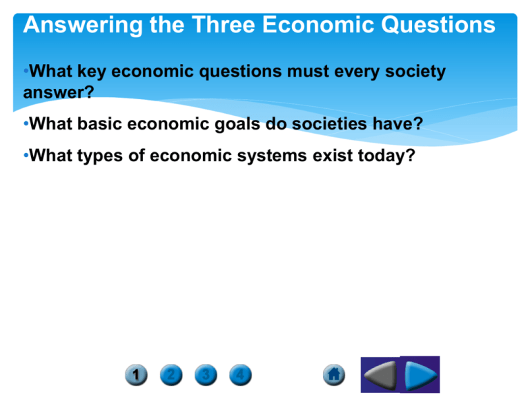 answering-the-three-economic-questions