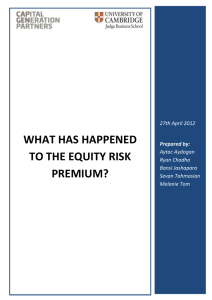 Time Series Analysis of the Historical Equity Risk Premium and