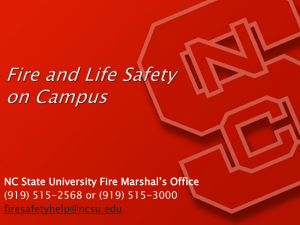 Fire and Life Safety on Campus - North Carolina State University