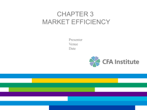 Market Efficiency (Ch. 3)