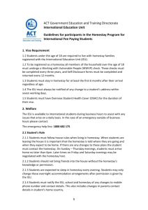 Guidelines for participants in the Homestay Program for International