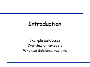 Introduction to Database System - McGill School Of Computer Science