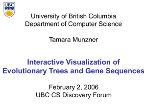 Evolutionary Tree - UBC Department of Computer Science