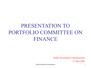 portfolio committee on finance