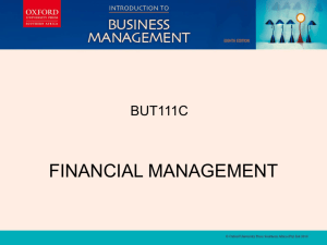 Chapter 13 – Week 26 – Financial Management