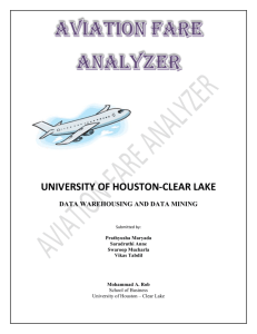 Aviation Fare Analyzer - University of Houston