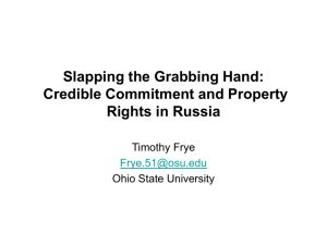 Slapping the Grabbing Hand: Credible Commitment and Property