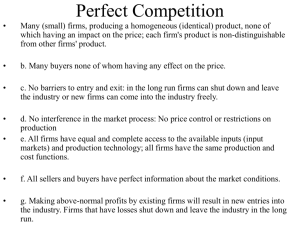 Perfect Competition & Monopoly