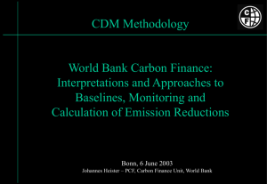 World Bank Carbon Finance
