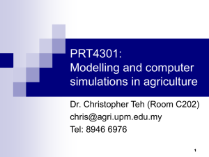 PRT4301: Modelling and computer simulations in agriculture