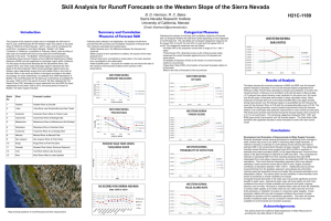 Skill Analysis for Runoff Forecasts on the