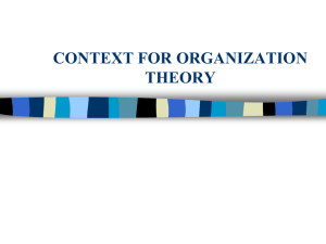 context for organization theory - California State University, Long