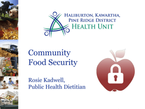 food system - Haliburton, Kawartha, Pine Ridge District Health Unit