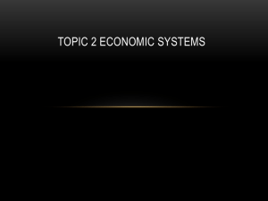 Topic 2 economic systems