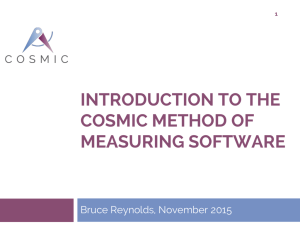 Introduction to the COSMIC method of measuring software