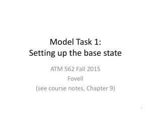 Model Task 1: Setting up the base state