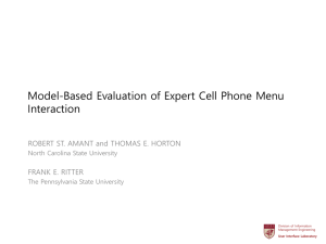 Model-Based Evaluation of Expert Cell Phone Menu Interaction