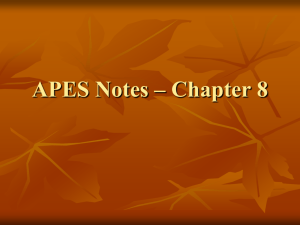 APES Notes * Chapter 8