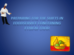 Preparing students for the shifts in Foodservice