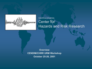 Center for Hazards and Risk Research - Lamont