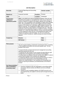 Confidential Job Description Role title: Financial Reporting and
