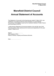 Statement of Accounting Policies