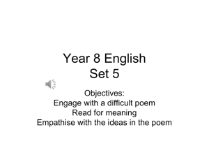 Year 8 English Set 5