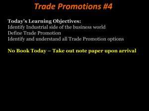 5 - Trade Promotions