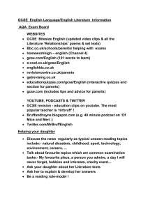 GCSE English Revision – Information Evening LC 2015