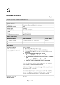 FDip Wine Business Programme Specification