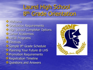 Middle School Registration/Orientation Presentation