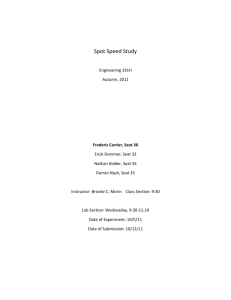 Lab Report Spot Speed Study