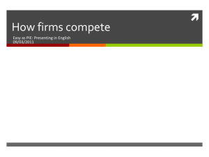 How firms compete