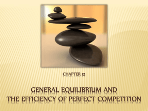 General Equilibrium and the Efficiency of Perfect Competition
