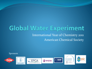 Global Water Experiment - American Chemical Society