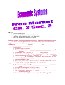 Eco. 2.2 Free Market