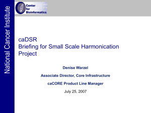 NCI Presentation to Small Scale Harmonization