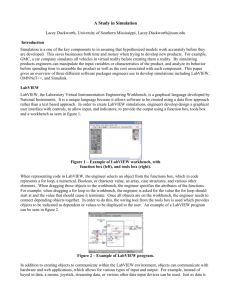 A Study in Simulation Lacey Duckworth, University of Southern