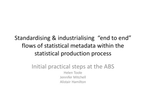 Standardising & Industrialising *end to end* flows of statistical