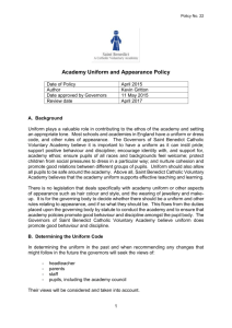 Academy Uniform and Appearance Policy