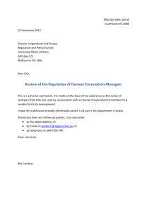 Review of regulation of owners corporation managers