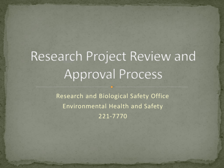 research & project approval (part 2) alx