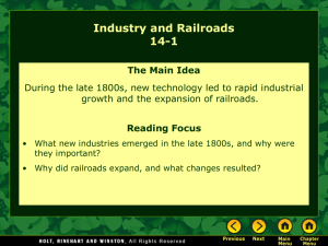 Lesson 14-1: Industry and Railroads