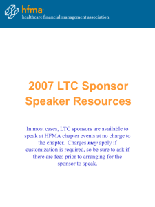 2007 LTC Sponsor Speaker Resources