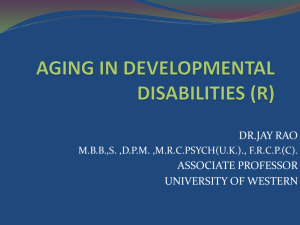 aging in developmental disabilities (r)