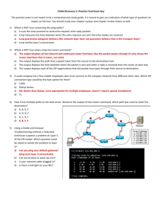 Practice Final Exam Key - Cisco Networking Academy