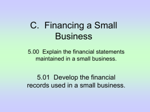 Financing a Small Business