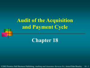 Audit of the Acquisition and Payment Cycle